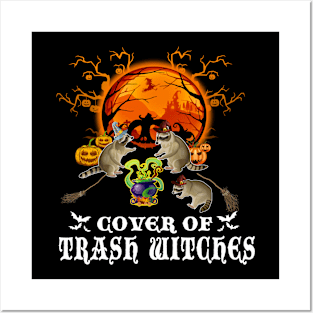 Coven Of Trash Witches Halloween Raccoon Costume Posters and Art